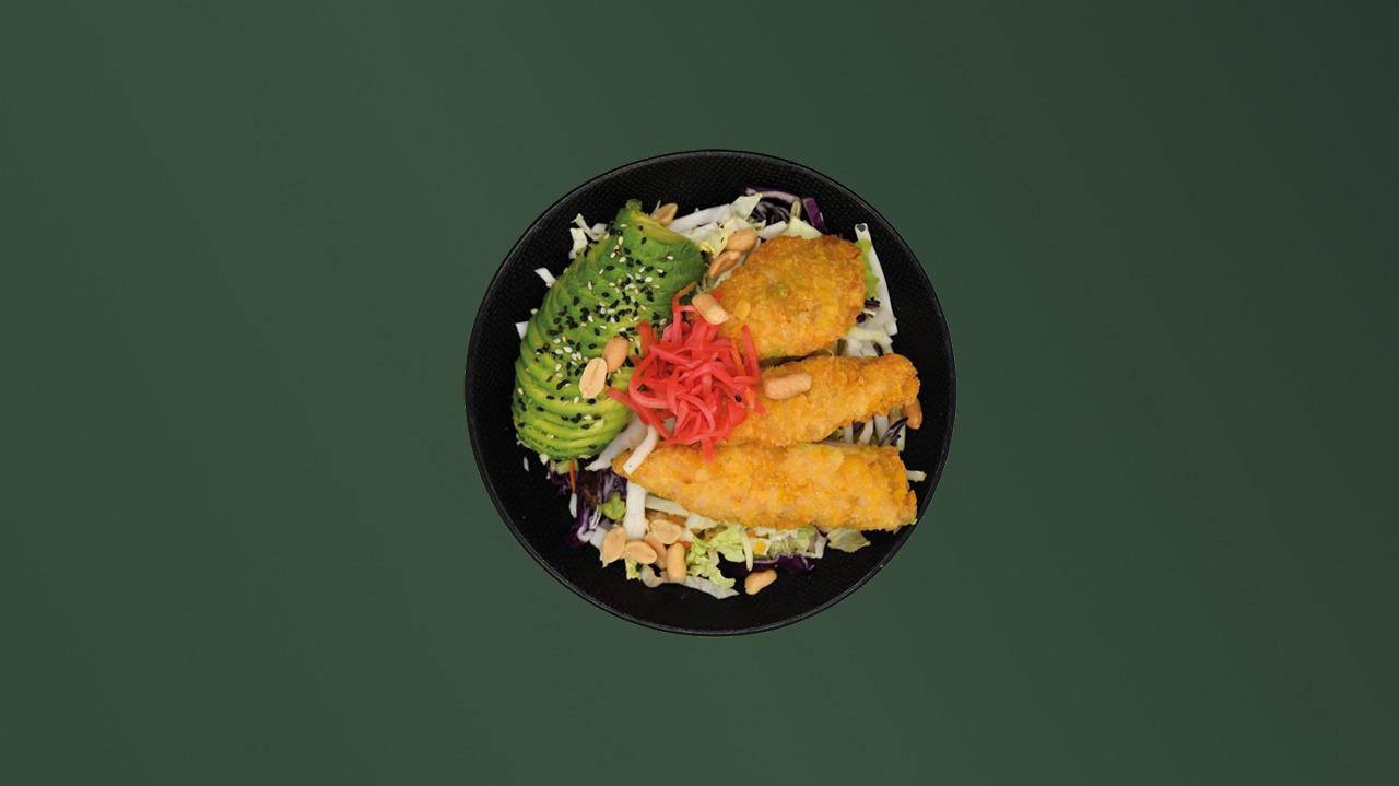 Salade chicken pané