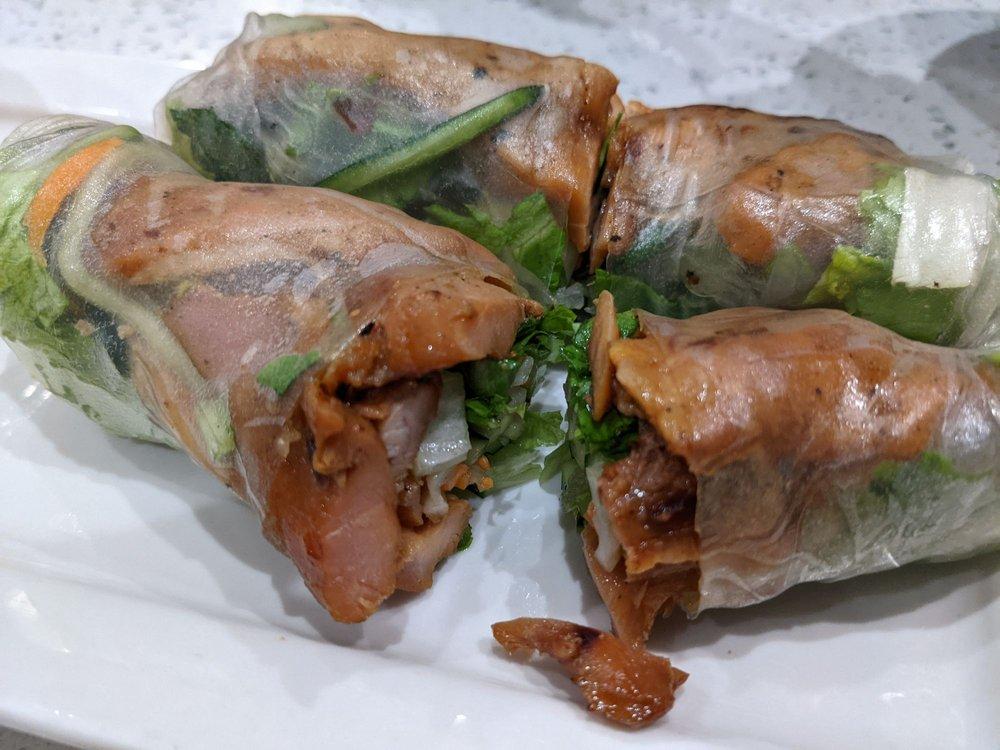 Grilled Chicken Spring Rolls